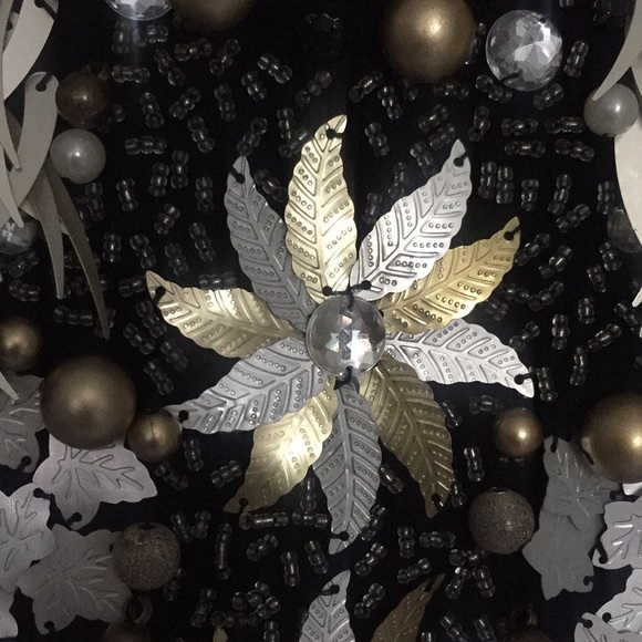 Stunning black low cut shirt with charms - Picture 5 of 7